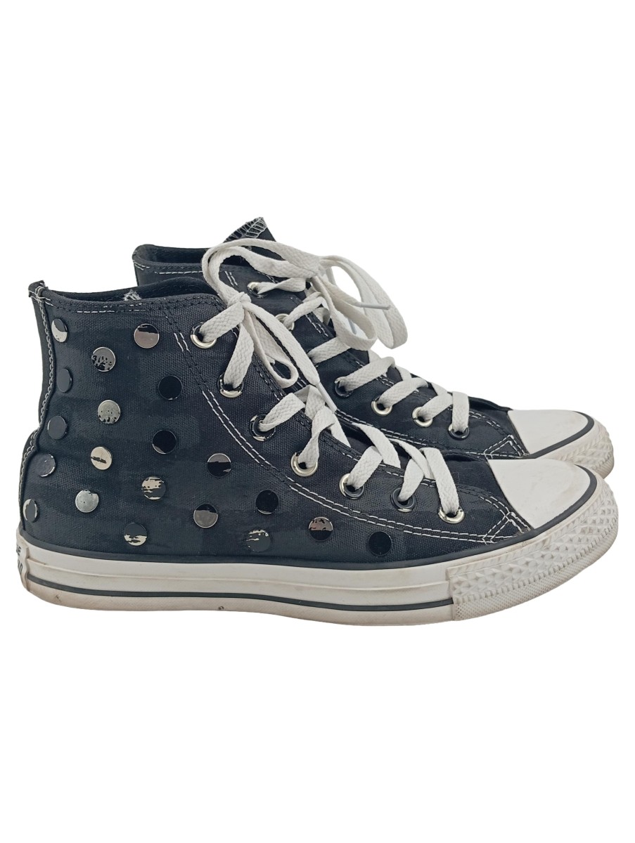 CONVERSE Chuck Taylor All Star High Nieten Sneaker Damen Schwarz Gr 39