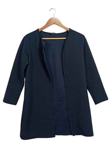 ONLY Damen Strickjacke Blau S Casual Rippstrick