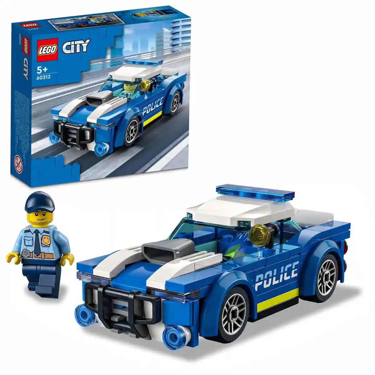 Bauset Komplett City Polizeiauto Spielzeug Polizist Minifigur 60312