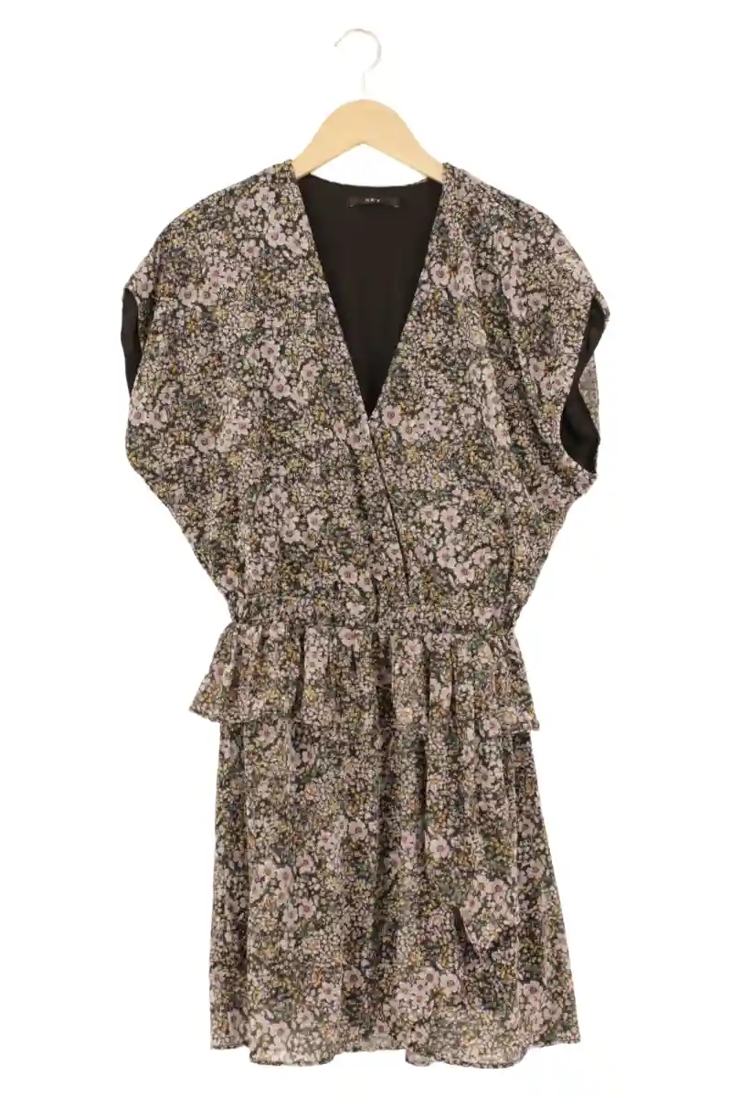 Damen Freizeitkleid Gr. 38/M Blumenmuster Mehrfarbig Midikleid