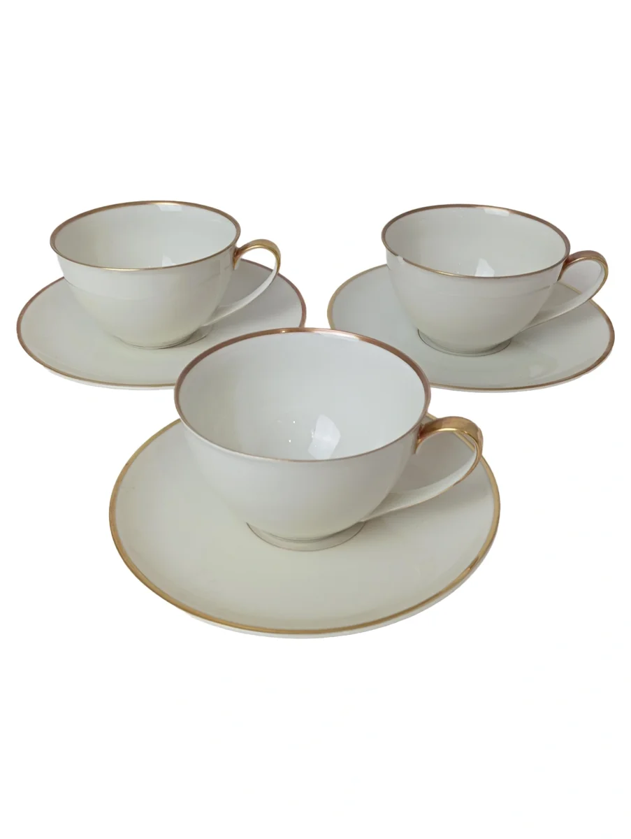 HUTSCHENREUTHER Carolus Magnus Teeservice 3 Gedecke Weiß…
