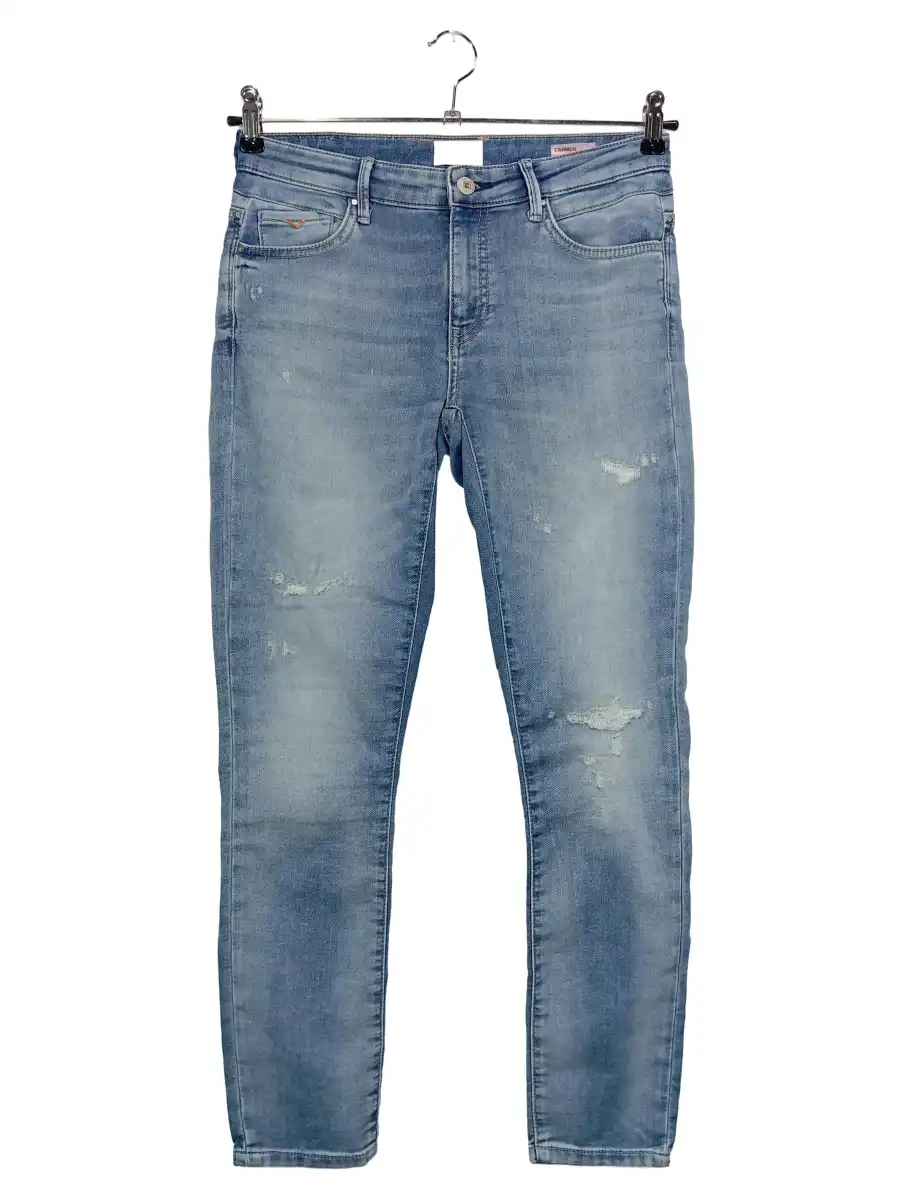 Jeans Skinny Fit Damen Blau Gr. W28/38 Baumwolle Polyester Elasthan Uni L28