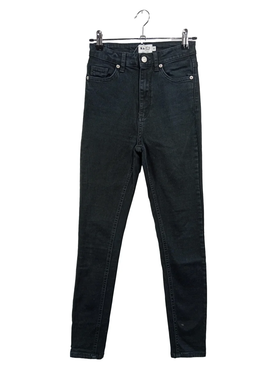 Damen Skinny Fit Jeans Gr. 32 (XXS) Schwarz Casual