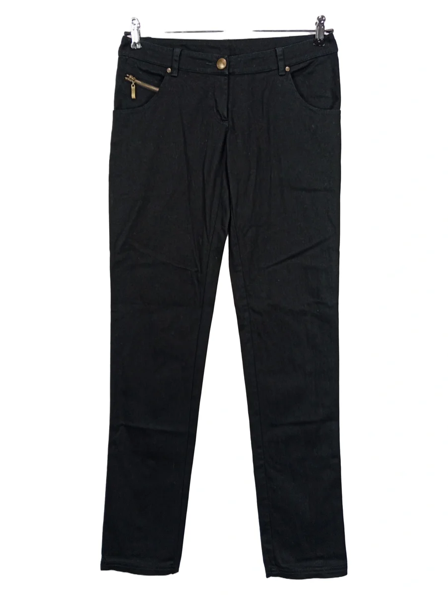 Damen Stoffhose Gr. 38 Schwarz Casual Hose