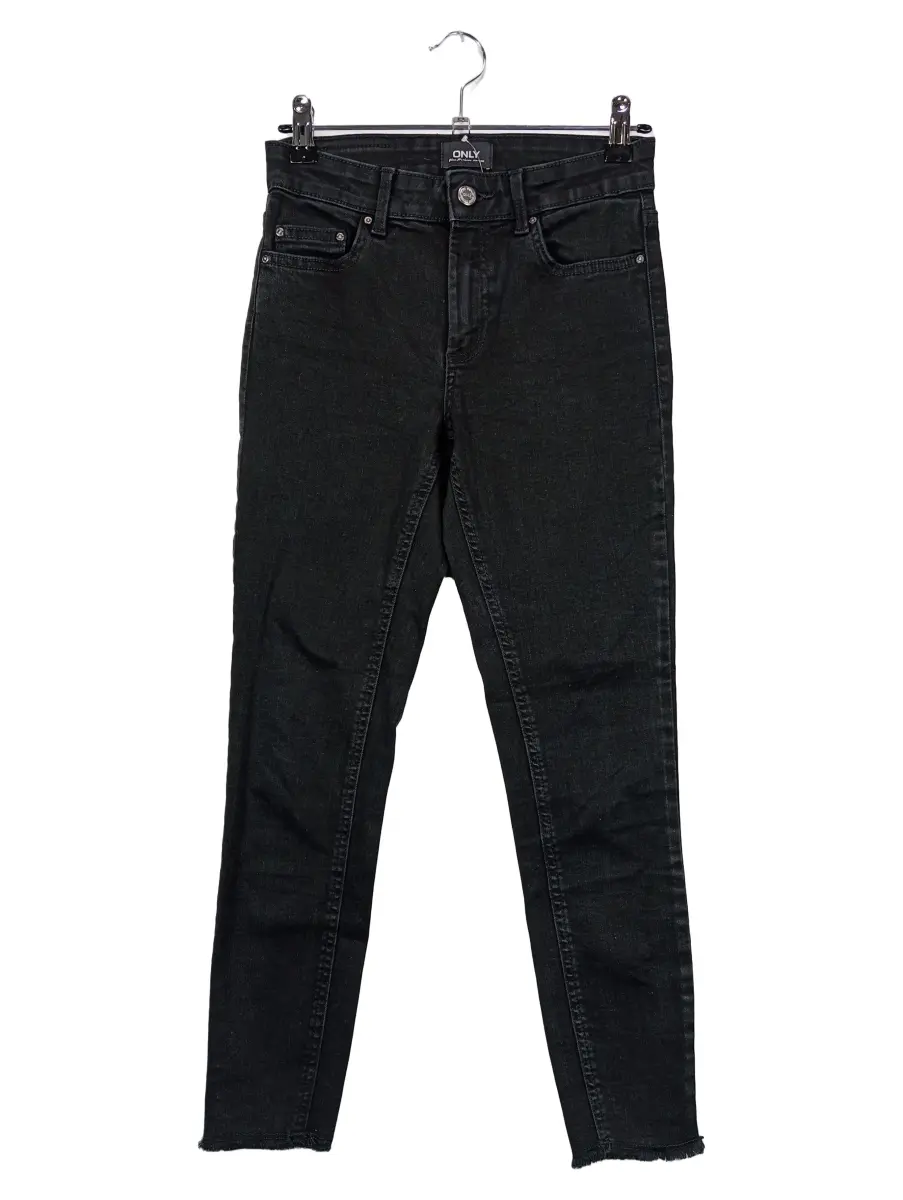 Damen Jeans Skinny Fit XS 34 Schwarz Casual Stretch Hose