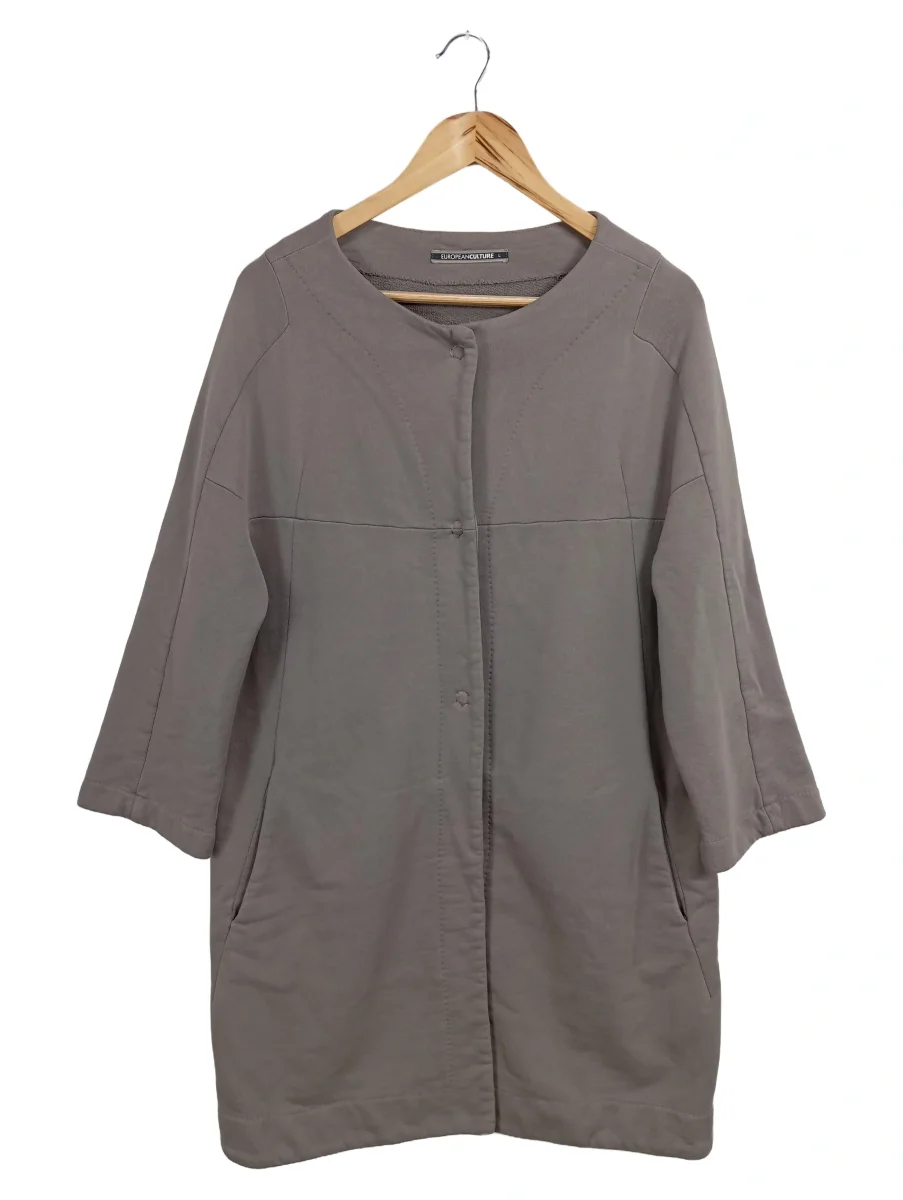 Leichte Jacke Damen Gr. 40/L Grau Klassisch Elegant Baumwolle