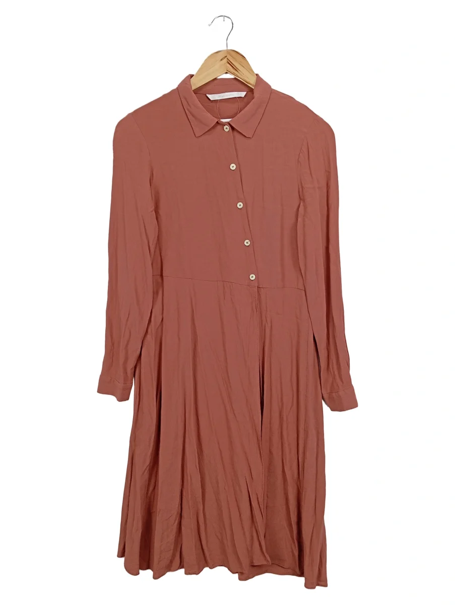Damen Blusenkleid Hemdblusenkleid Gr. 34/XS Braun Casual