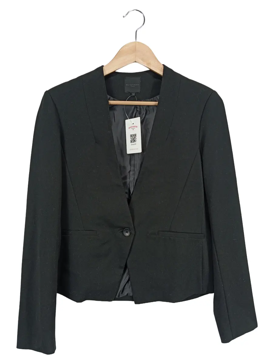 Damen Blazer Gr. 34/XS Schwarz Elegant Business