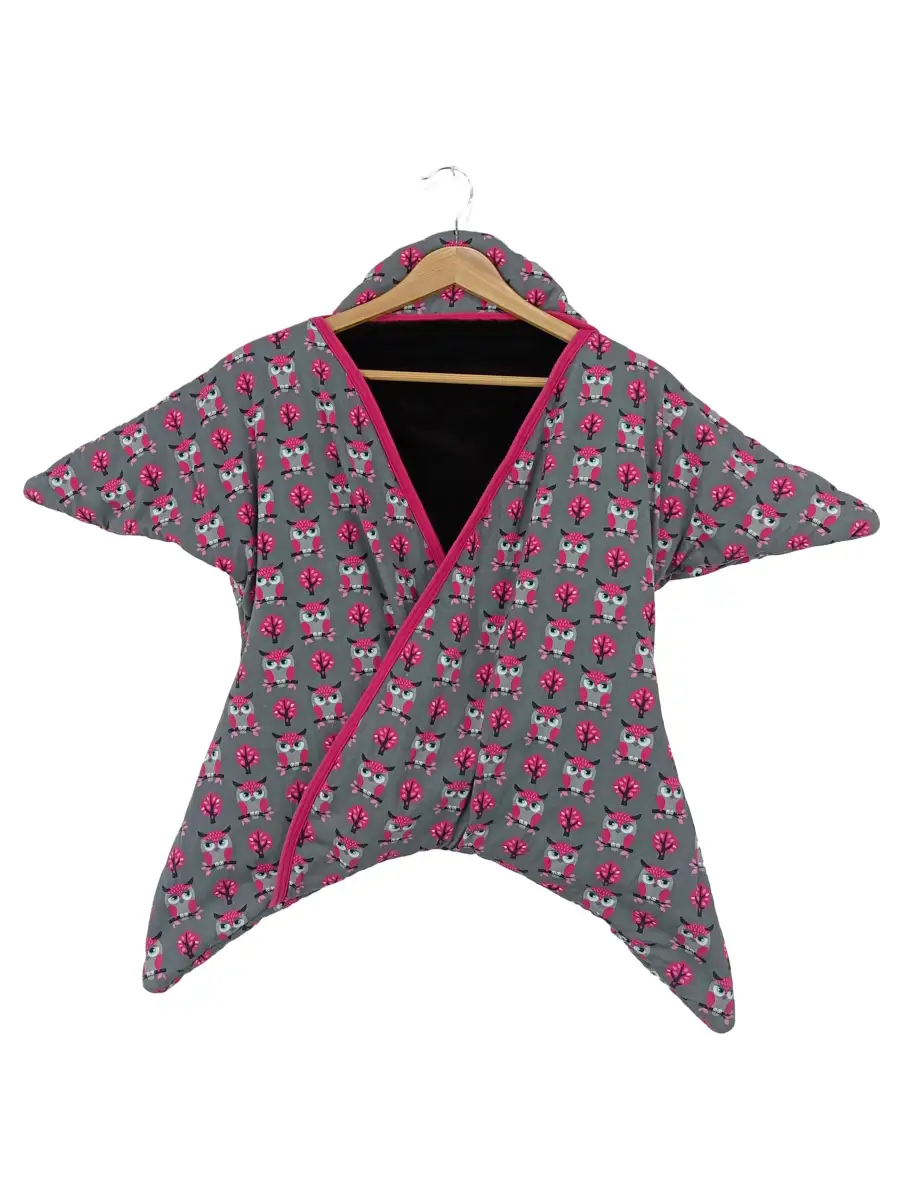 BABAUBA Babydecke Schlafsack Eule Grau Pink Baumwolle…