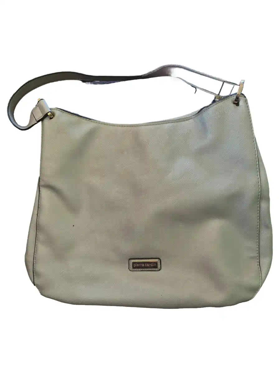 Damen Umhängetasche Beige Casual Leder Handtasche