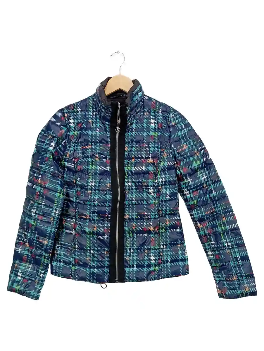 Damen Steppjacke Kariert Mehrfarbig Gr. M Polyester
