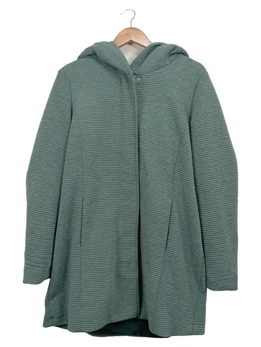 Leichter Mantel Damen Gr. 42/XL Grün Polyester Strukturmuster Casual Alltag