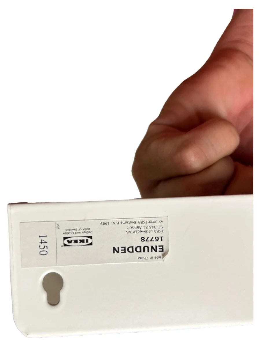 IKEA Garderobenleiste ENUDDEN Wandgarderobe Weiß Metall…