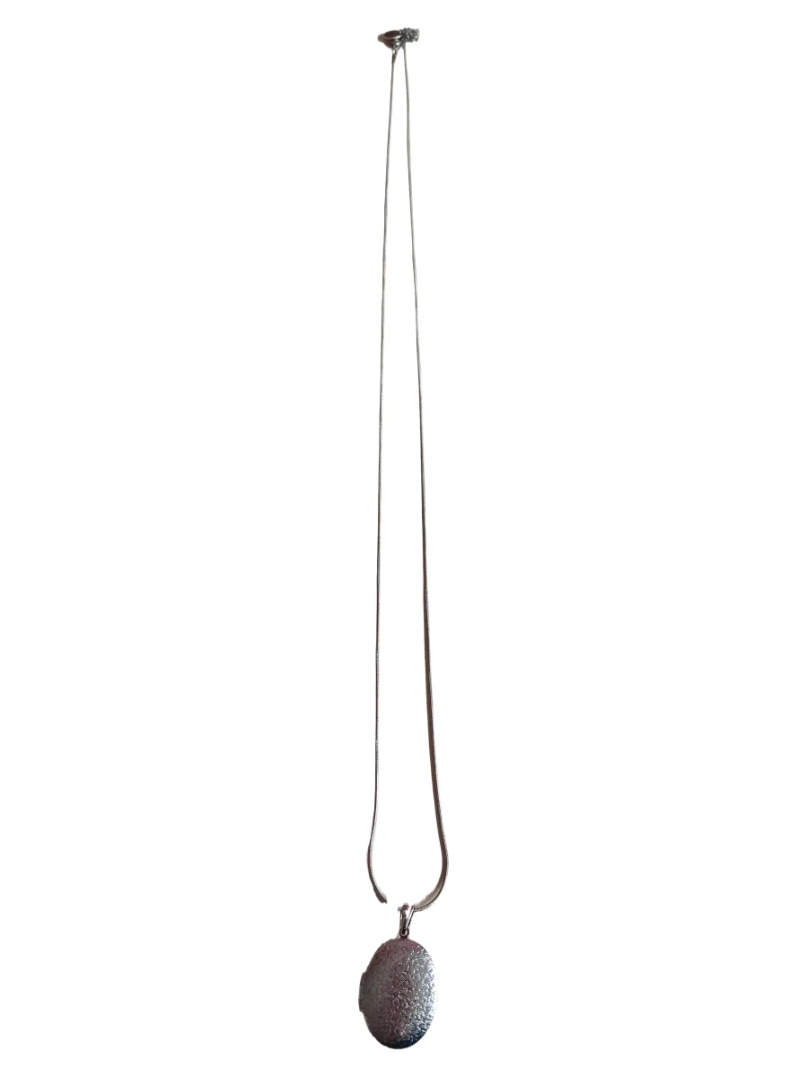 Damen Halskette Medaillon Silber Klassisch 80cm