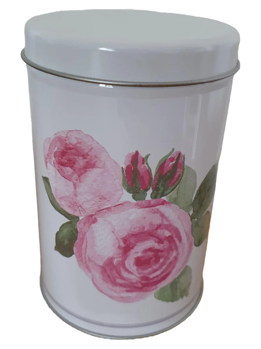 IKEA Dekodose Mehrfarbig Metall Zylinder Rose Blumenmuster…