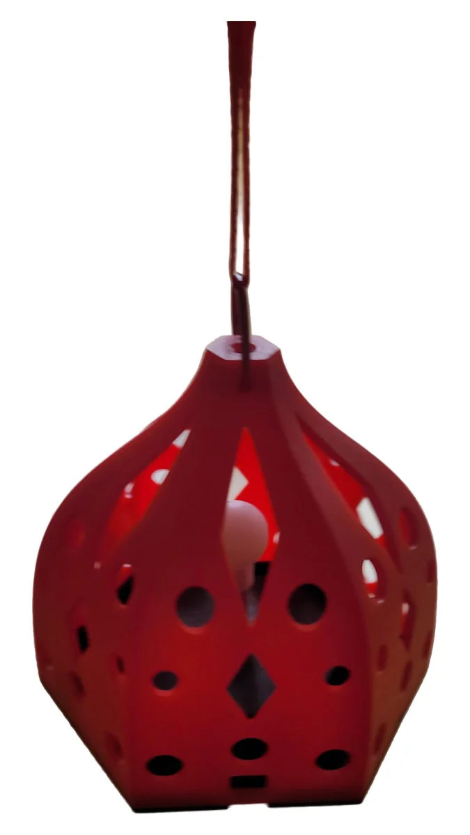 IKEA Laterne Deko Lampe Hängelaterne Rot Kunststoff…