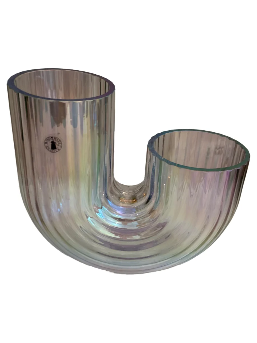 IKEA Vase Transparent Glas Zylinder Strukturmuster Modern…