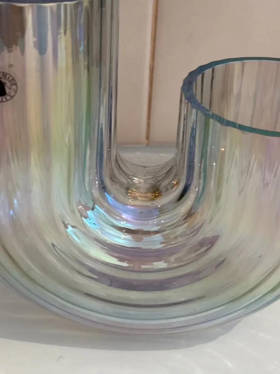 IKEA Vase Transparent Glas Zylinder Strukturmuster Modern…