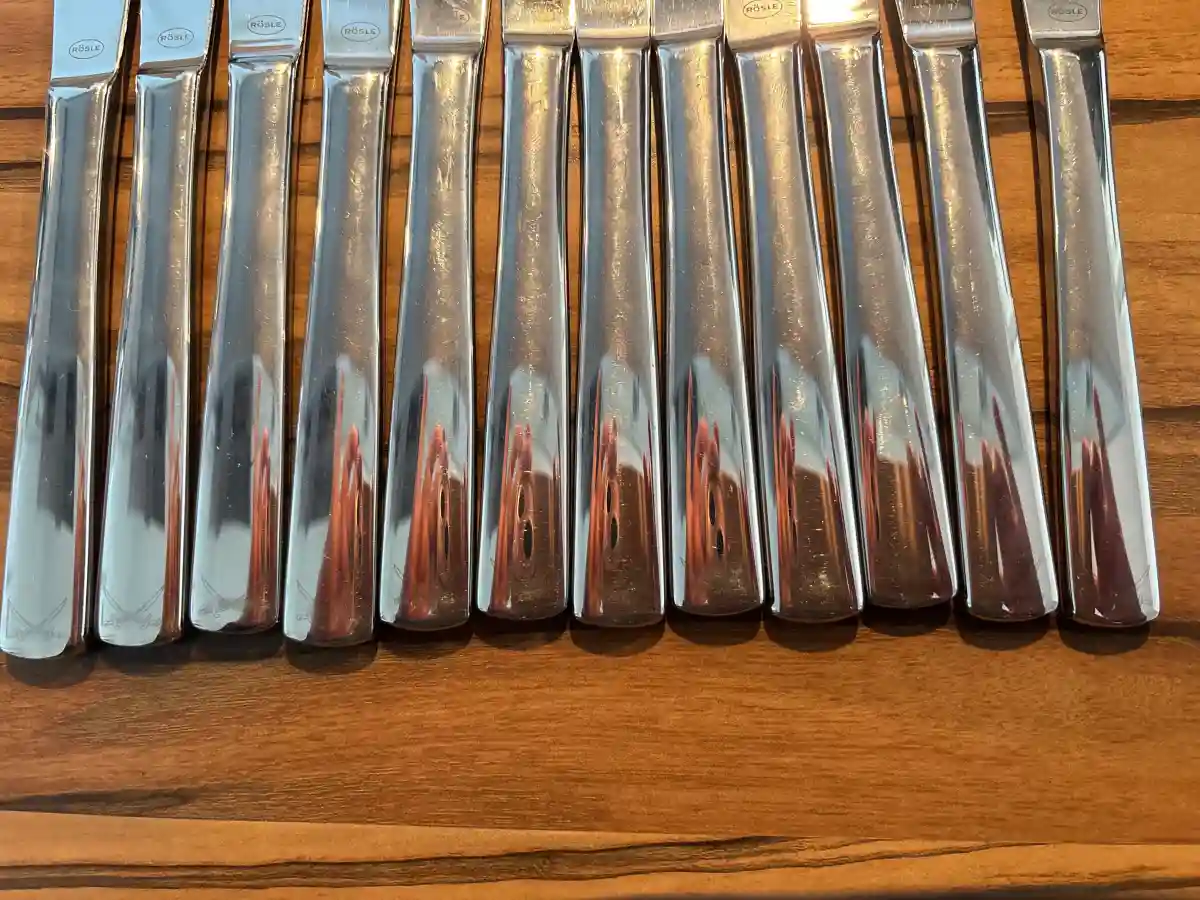 RÖSLE Besteckset Silber Edelstahl Uni Modern Alltag 12 Teile