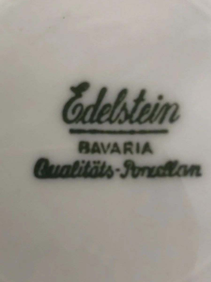 Platzteller Weiß Edelstein Bavaria Goldrand Porzellan rund…