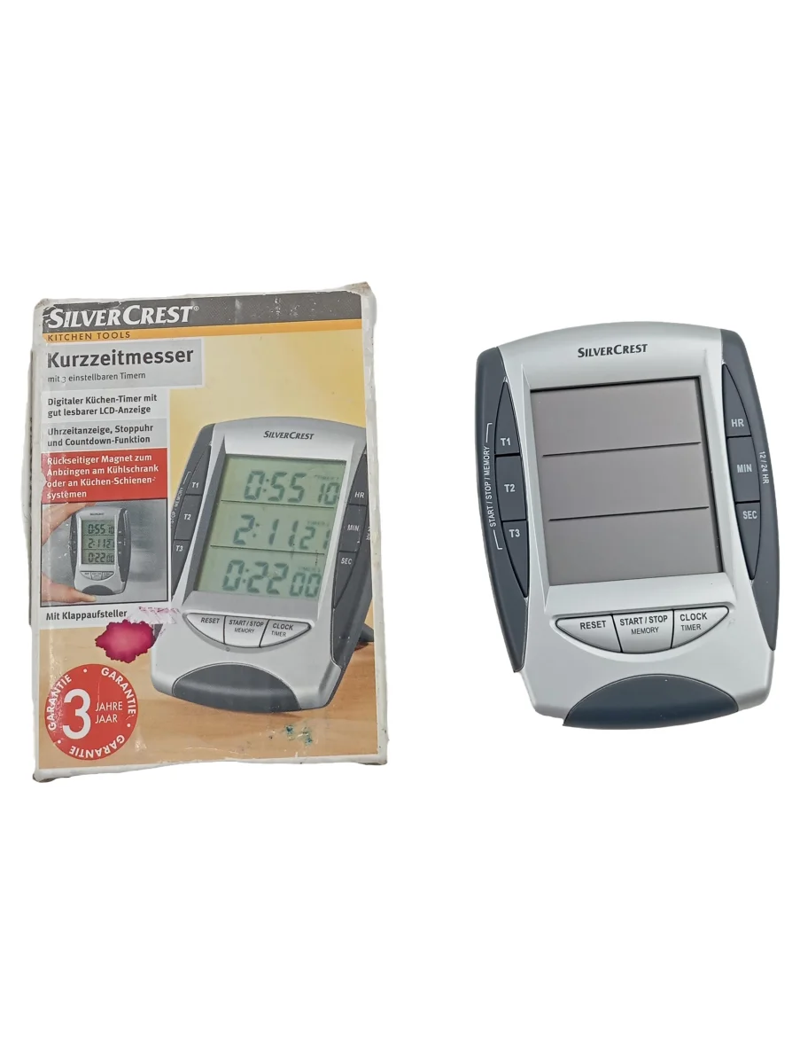 SILVERCREST 4-LD2439 Kurzzeitmesser Küchen Timer Silber…