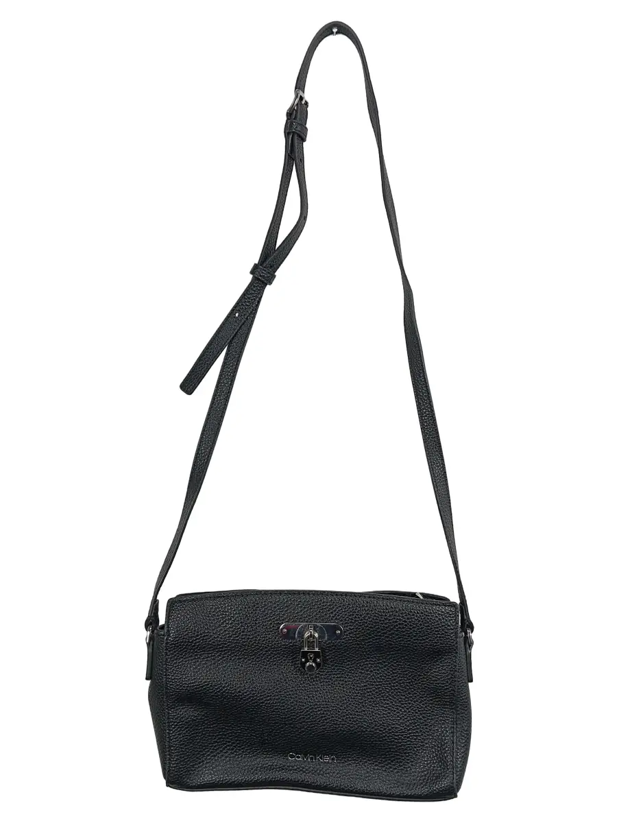 Damen Umhängetasche Crossbody Bag Schwarz Leder