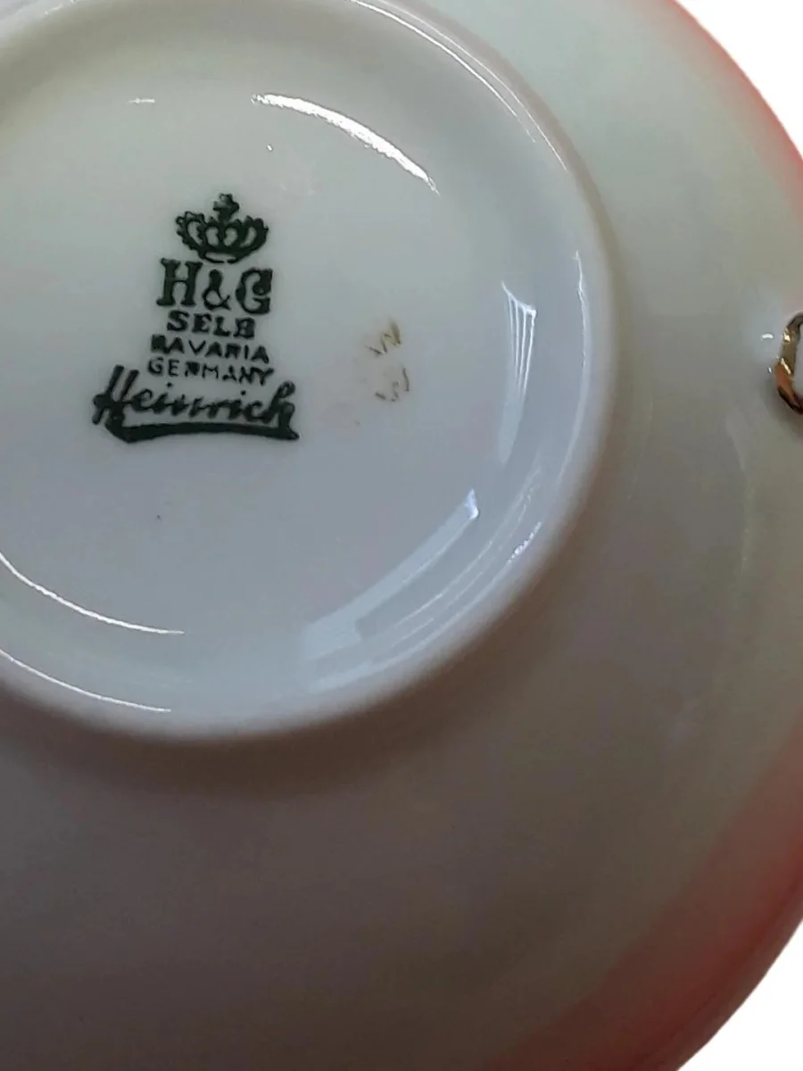 HEINRICH PORZELLAN Tasse Weiß Blumen Florales Muster…