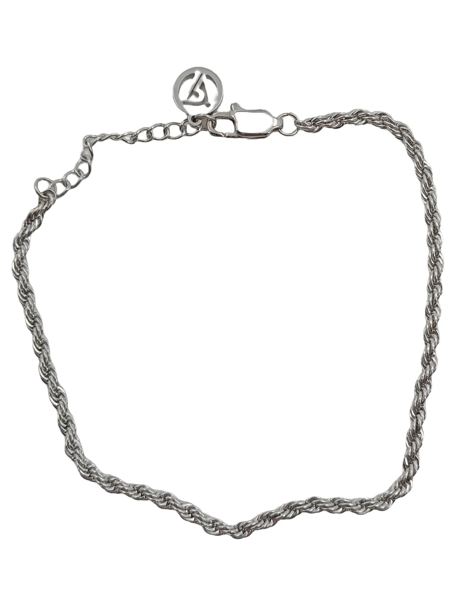 Armband Kette 20cm Damen Silber Metall Uni Minimalistisch Alltag