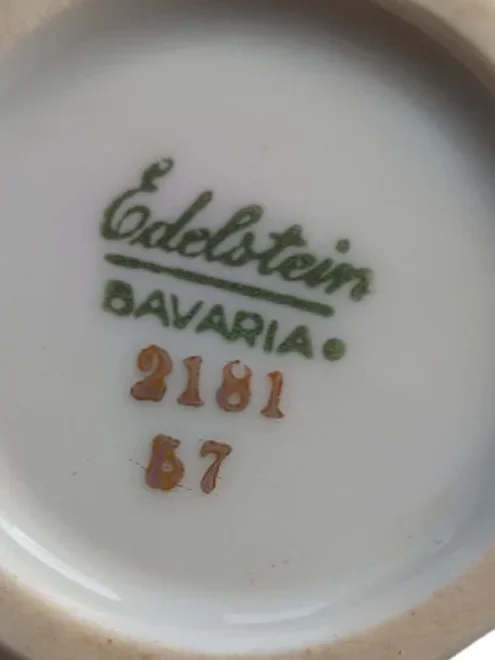 EDELSTEIN BAVARIA Dekoschale Gold Rand 18cm Vintage Weiß…