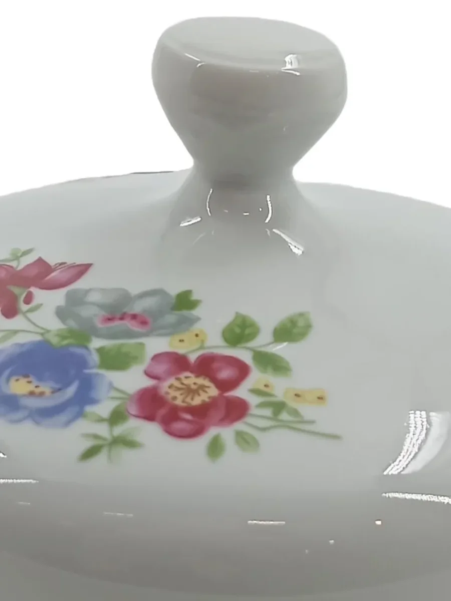 KAHLA Butterdose Weiß Porzellan Blumen Blumenmuster…