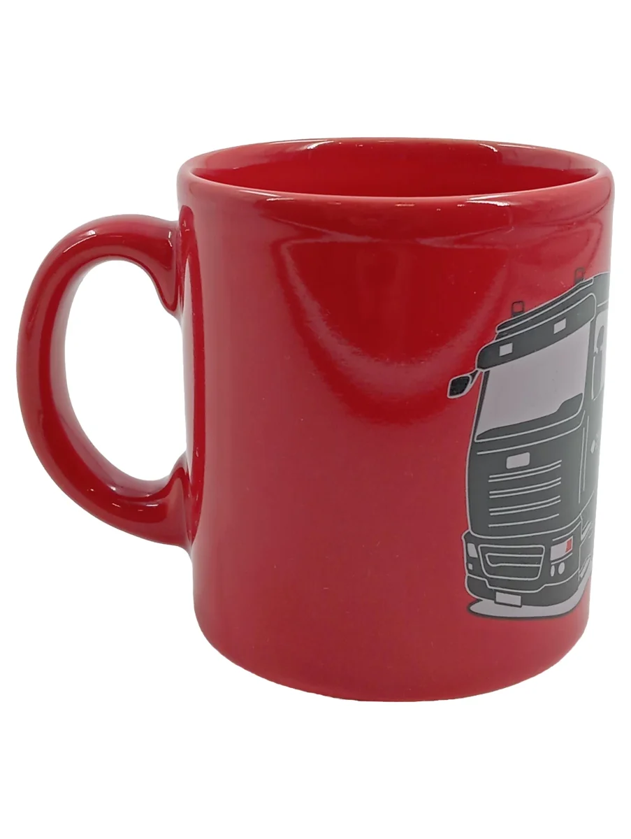 Kaffeebecher Rot Porzellan Lastwagen Logo-Print Casual…