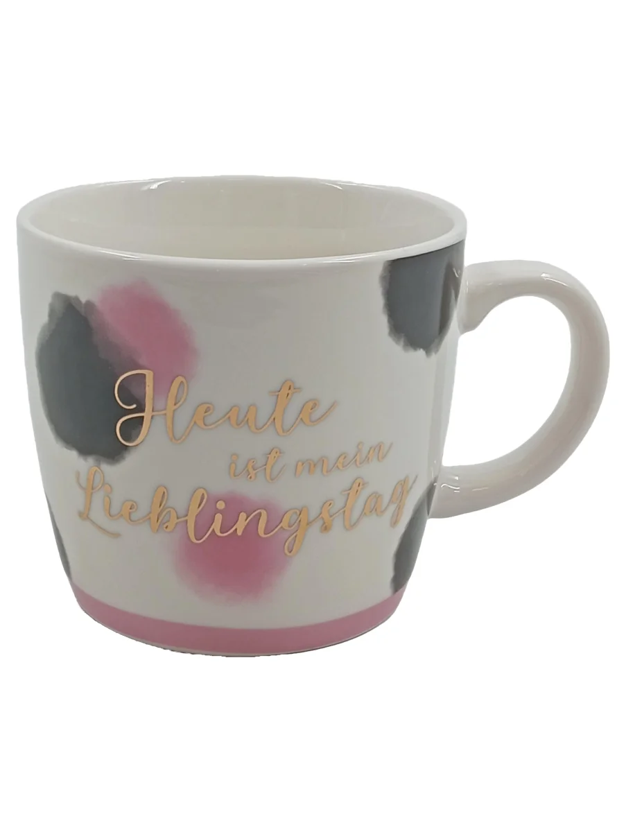 DEPOT Tasse Weiß Porzellan Schriftzug Abstrakt Feminin…