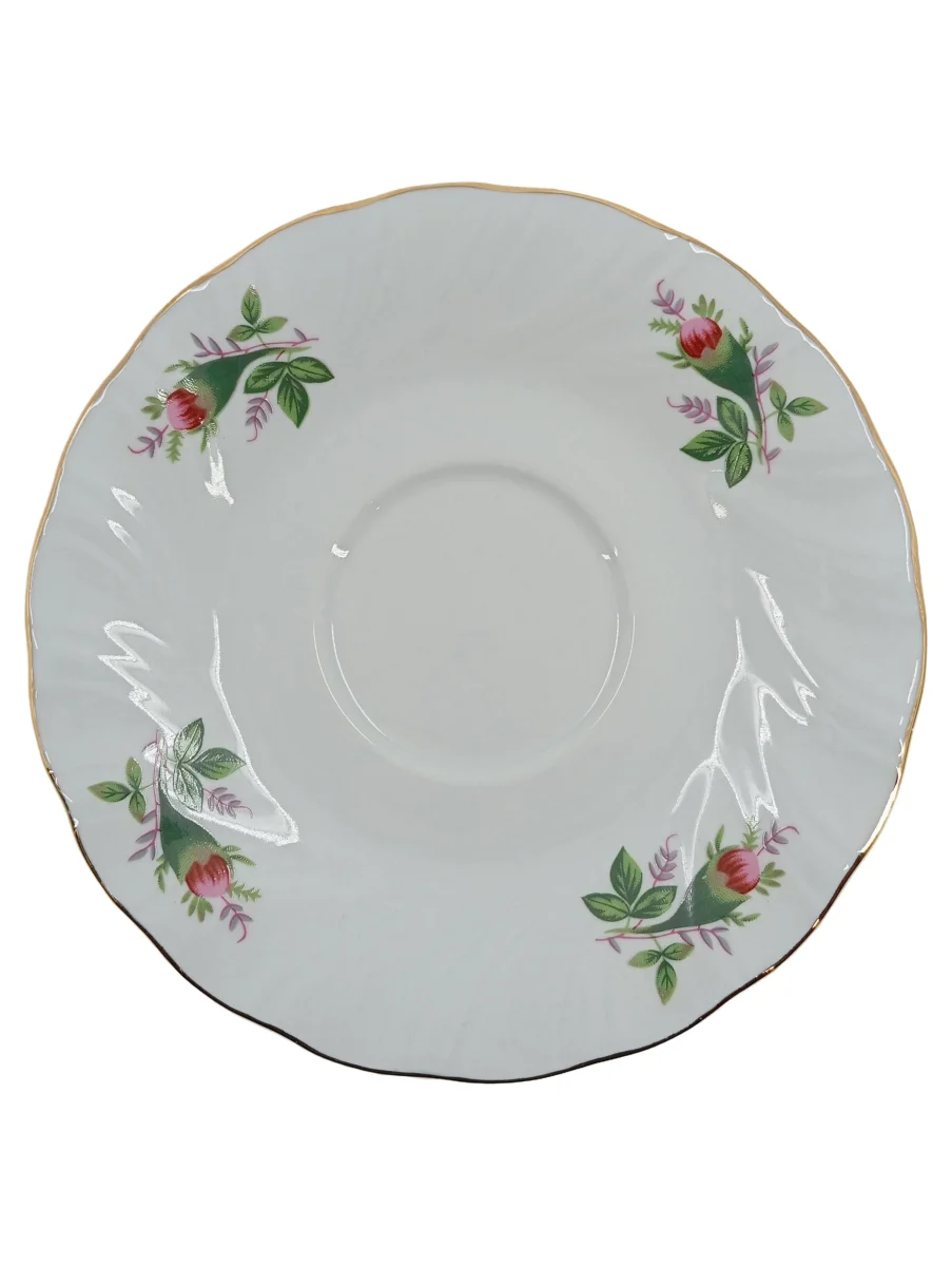 DOMESTIC Unterteller Victorian Rose Weiß Porzellan Rosen…