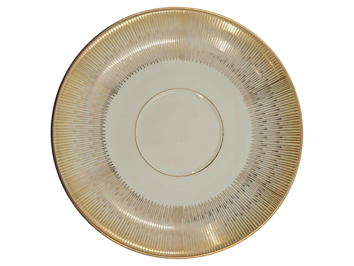 SCHLOTTENHOF Unterteller Gold Porzellan Geometrisch…