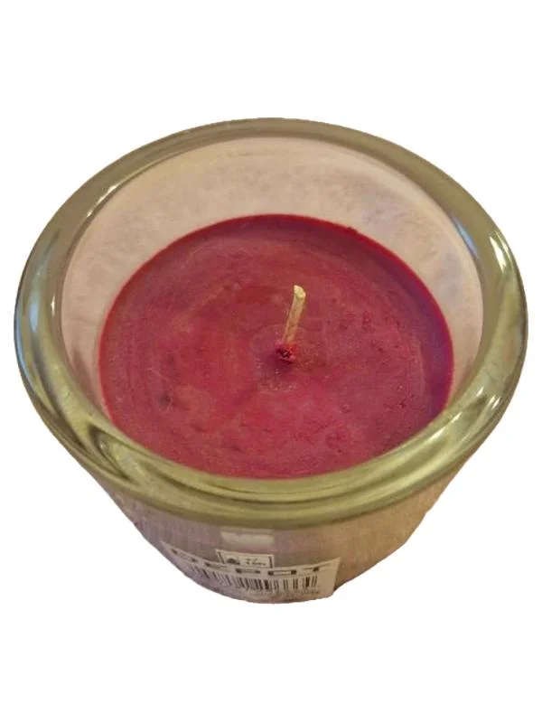 DEPOT Duftkerze im 8x9, 2cm Rot Glas Wachs rund Uni Modern…