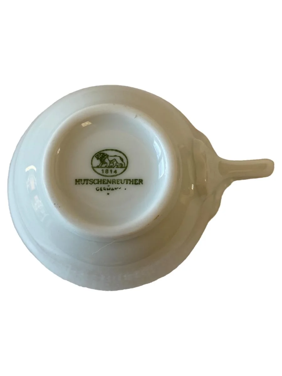 HUTSCHENREUTHER Tasse mit Untertasse Weiß Porzellan Uni…