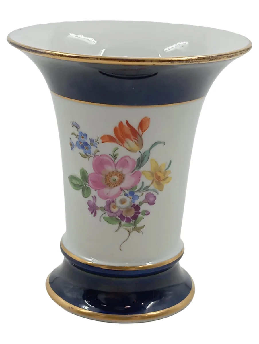 MEISSEN Vase Weiß Porzellan Kelchförmig Blumen…
