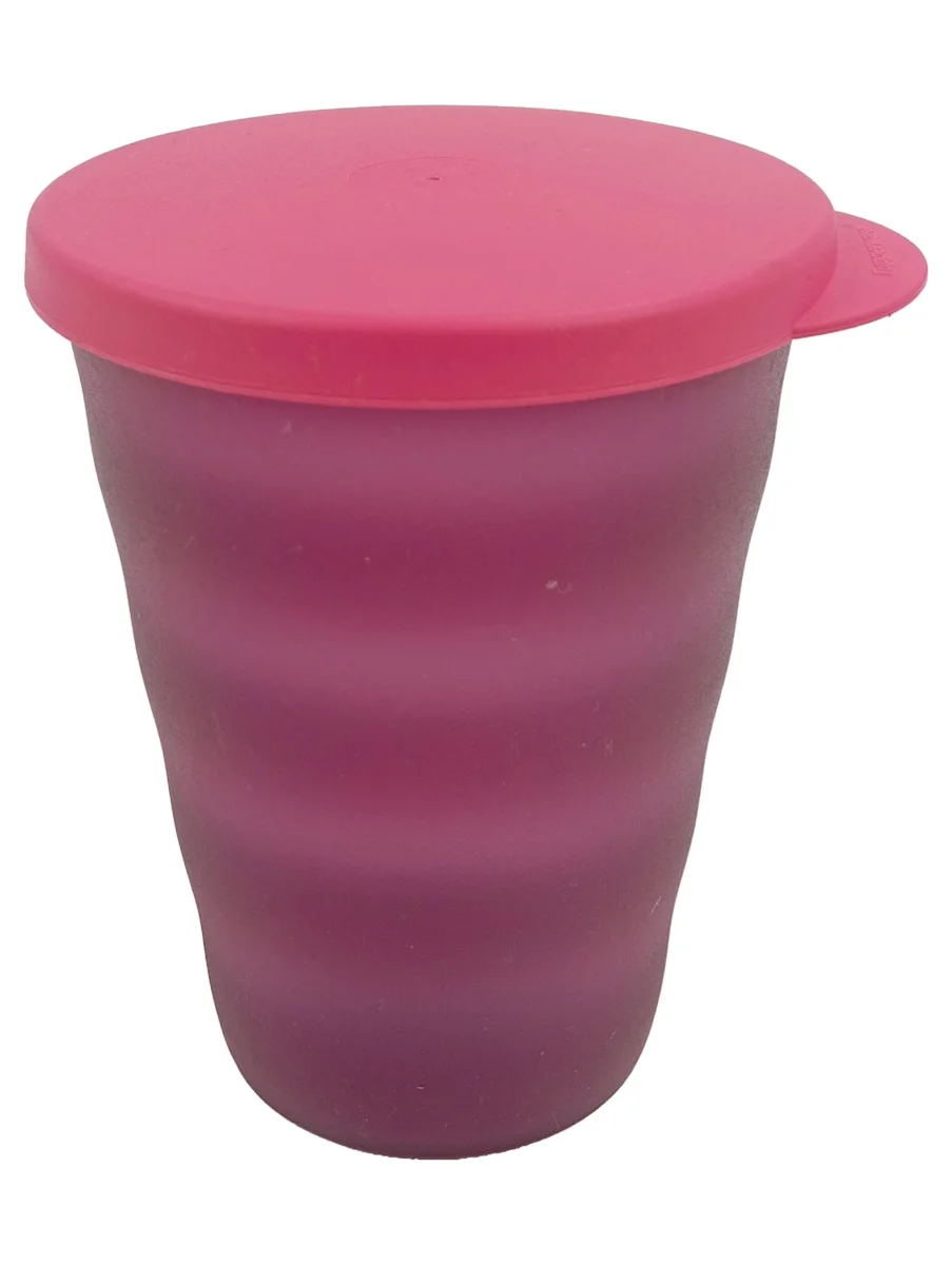 TUPPERWARE Trinkbecher Weiß Kunststoff Gepunktet Praktisch…