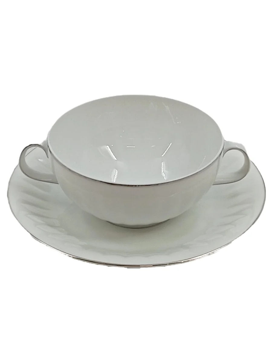 ARZBERG Tasse mit Untertasse Weiß Porzellan Uni Klassisch…