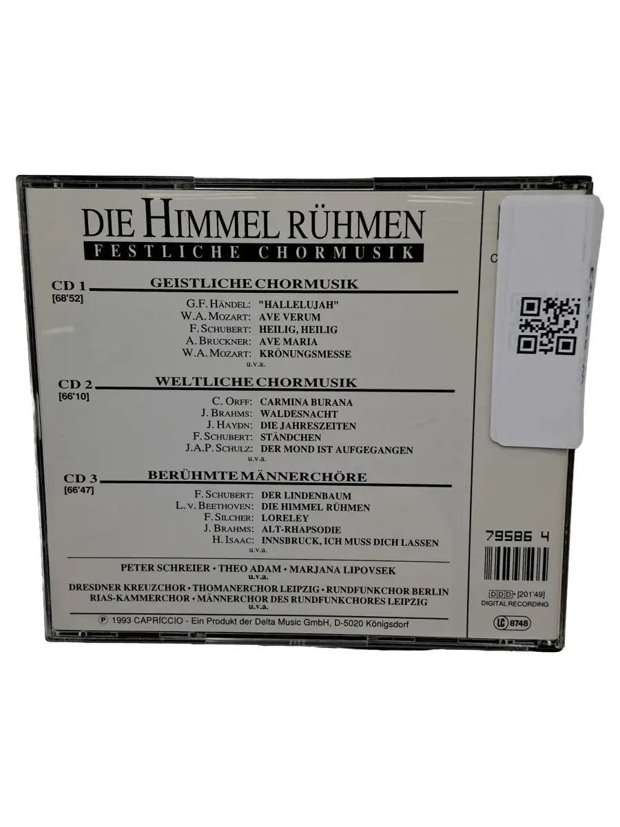Festliche Chormusik CD Händel Mozart Haydn Schubert Brahms