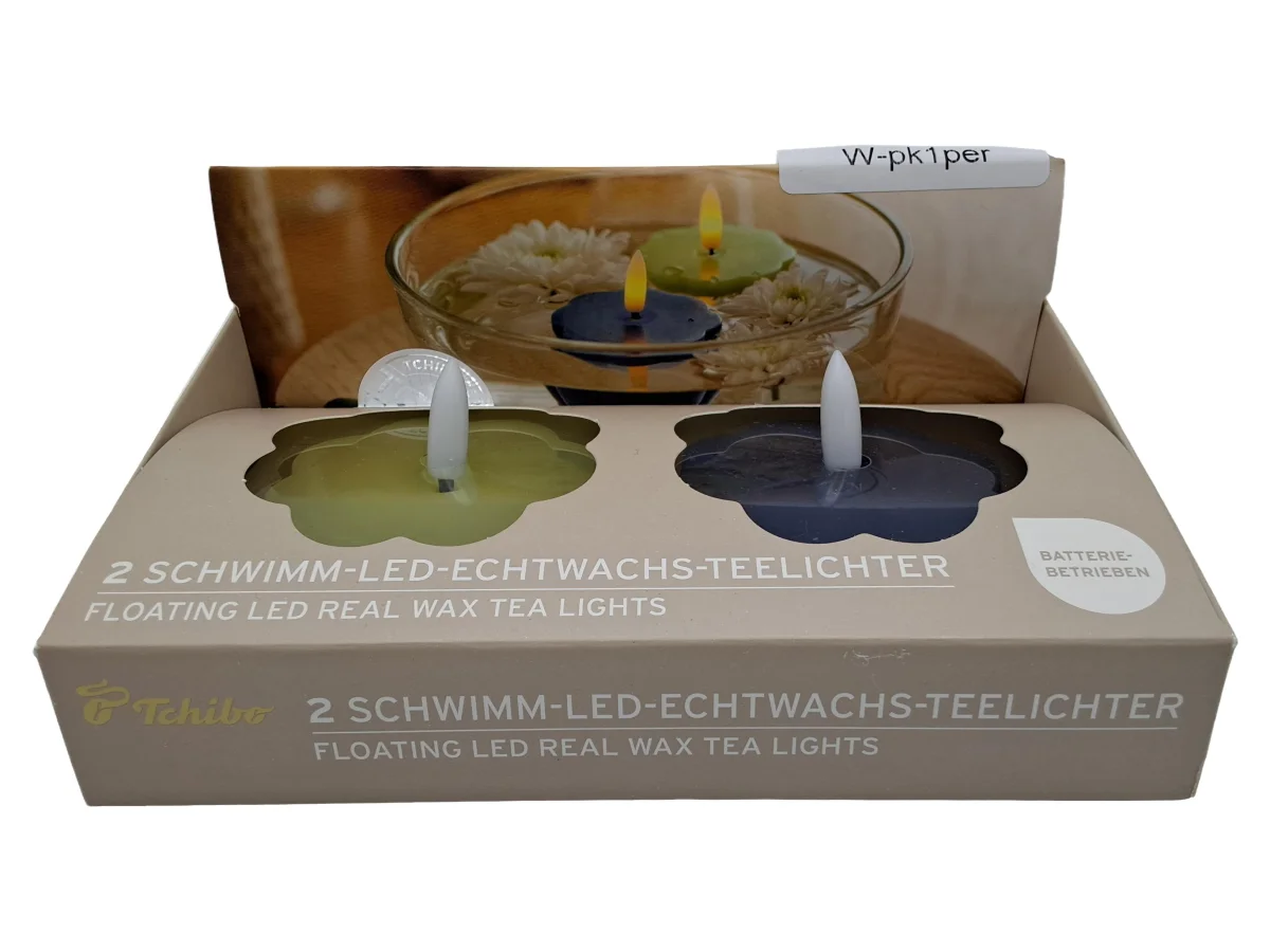 TCHIBO LED-Kerze 2er Schwimmkerzen Batteriebetrieben…