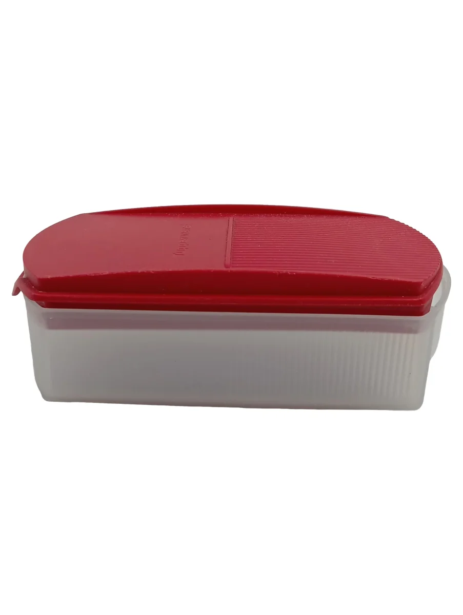 TUPPERWARE Butterdose Rot Kunststoff Uni Praktisch Logo