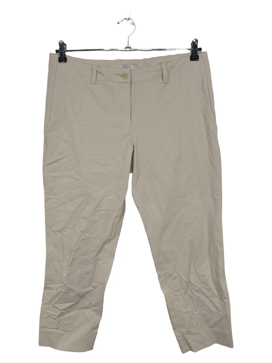 Damen Stoffhose Caprihose Beige Gr. 42 W33 XL Klassisch