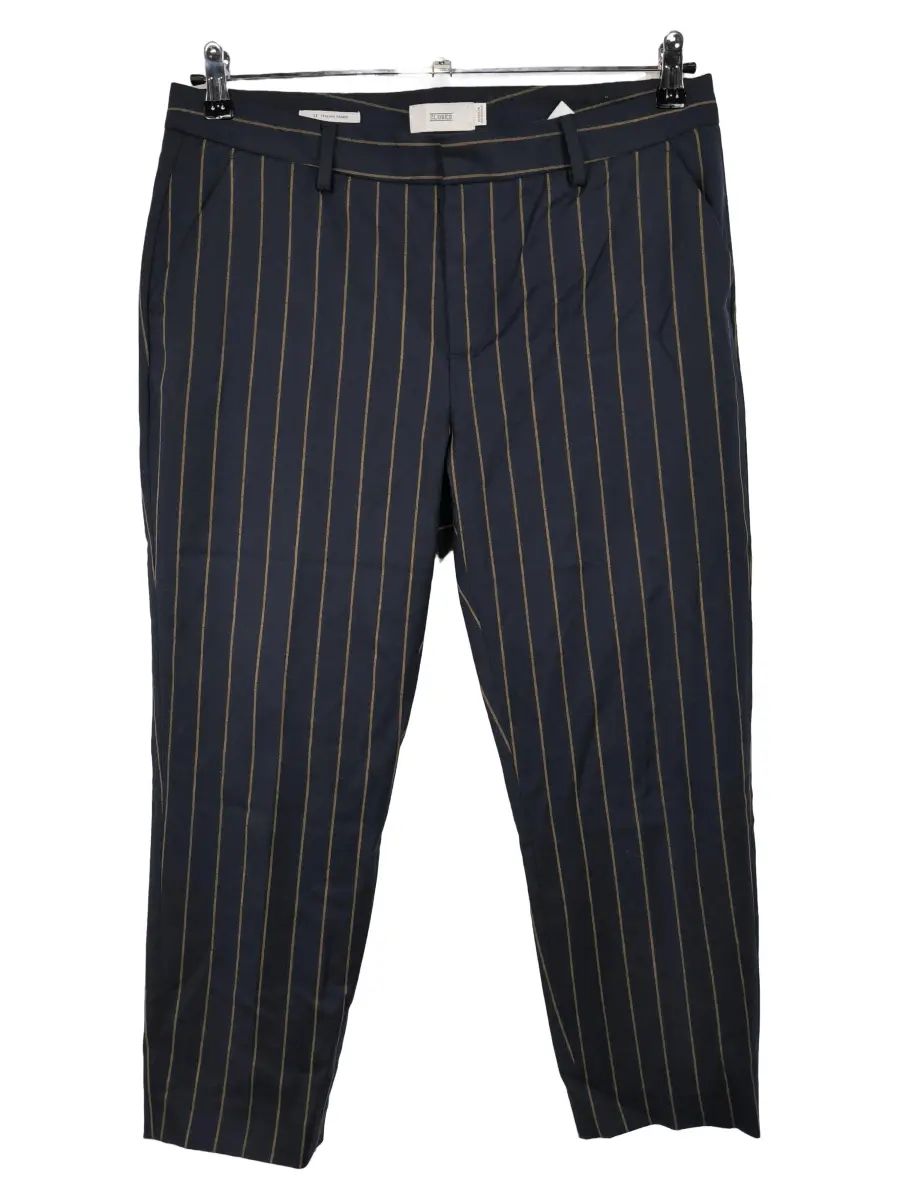 Damen Anzughose Blau Gold Gestreift Gr. 40 W31 Business