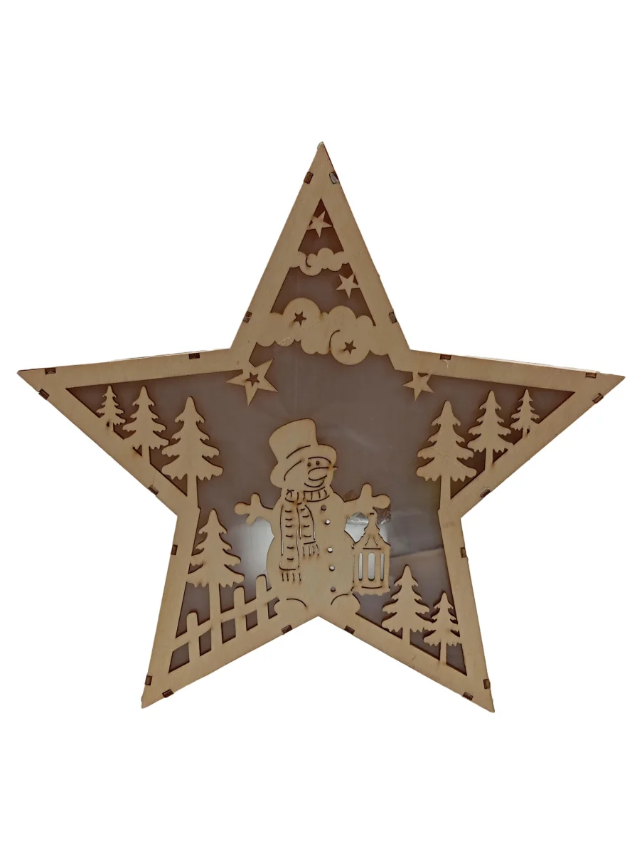 Adventsbeleuchtung Beige Weihnachtsdeko Schneemann…