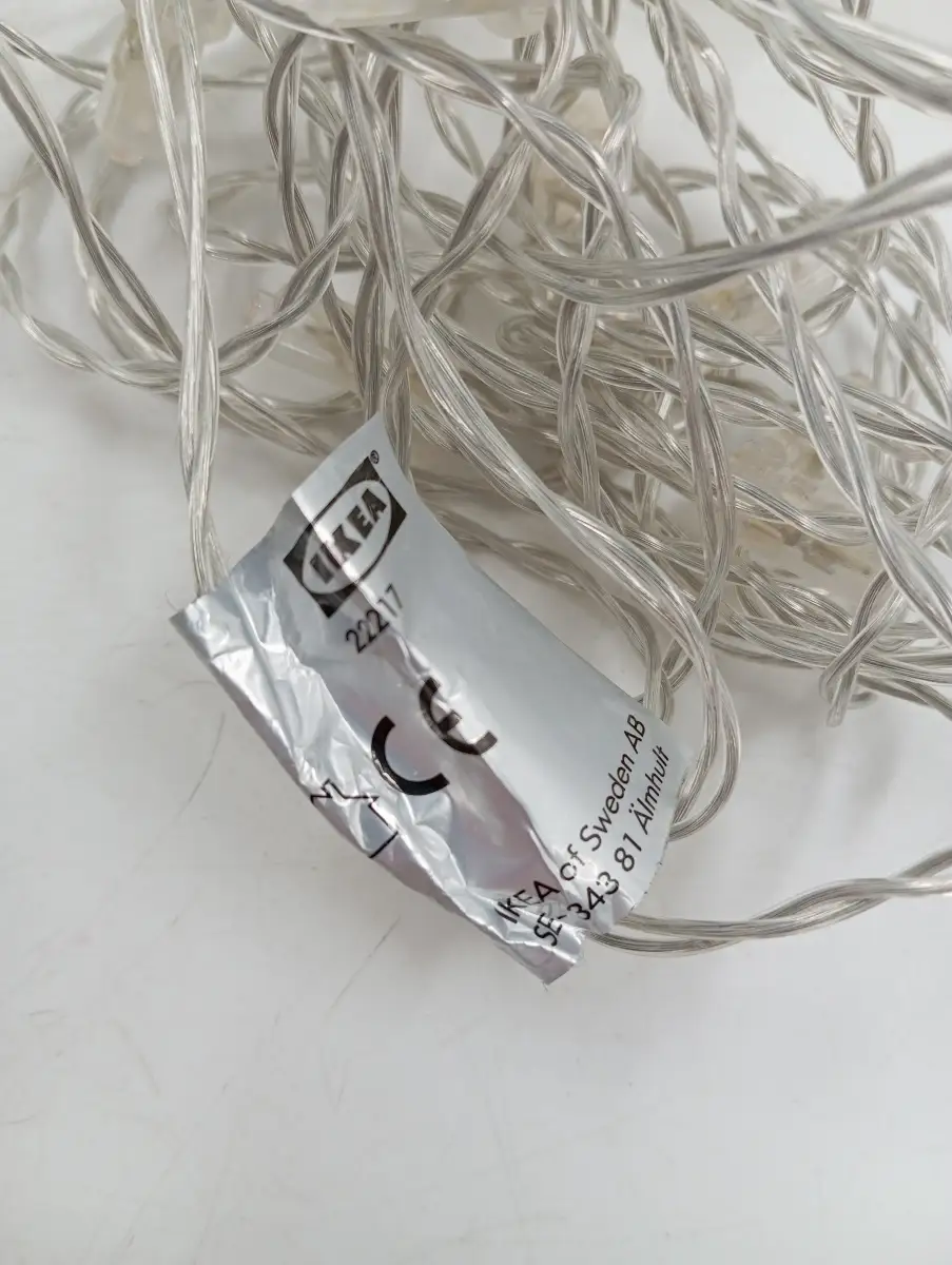 IKEA Lichterkette 230cm LED Silber Kunststoff länglich Uni…