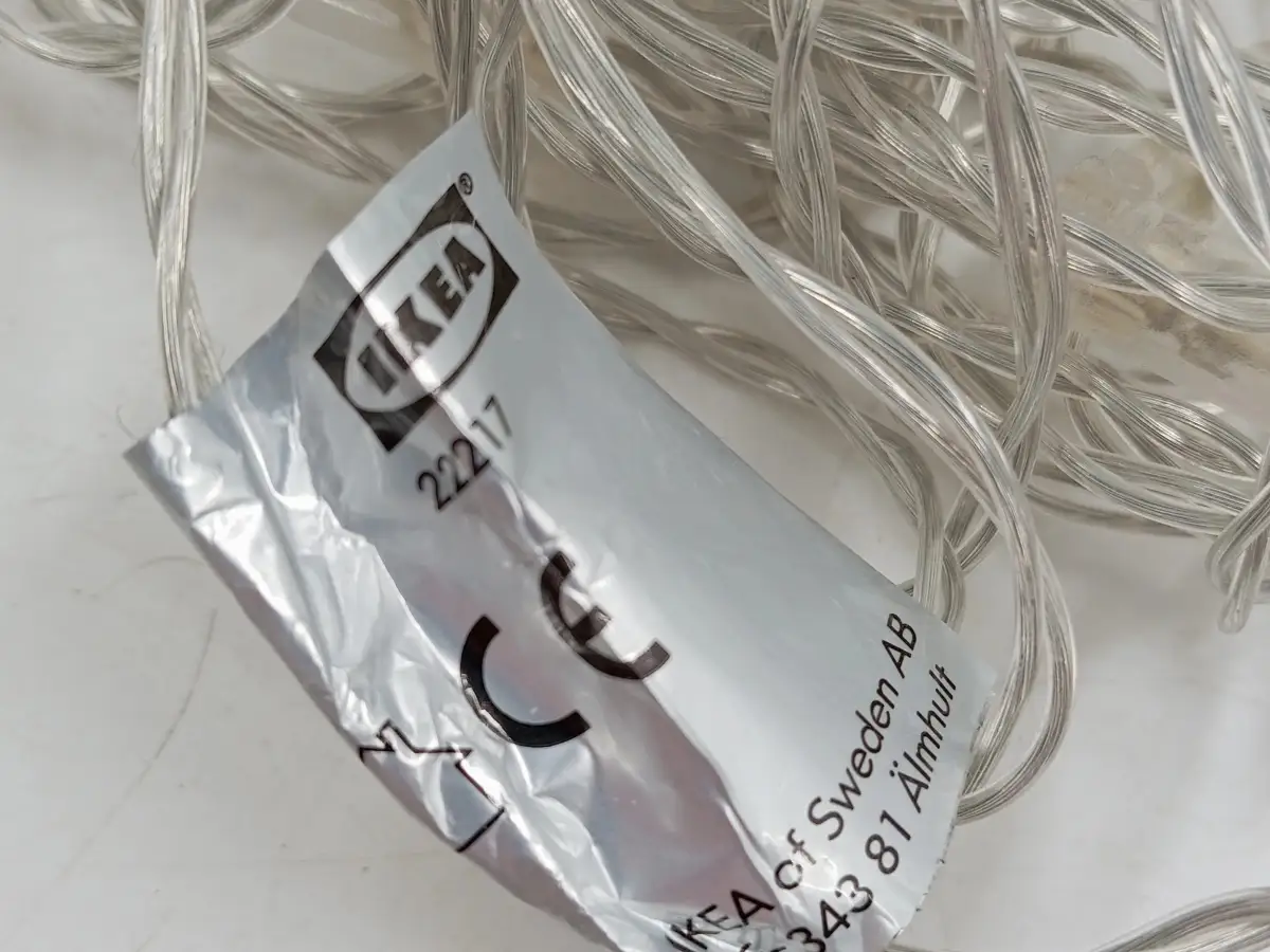 IKEA Lichterkette 230cm LED Silber Kunststoff länglich Uni…