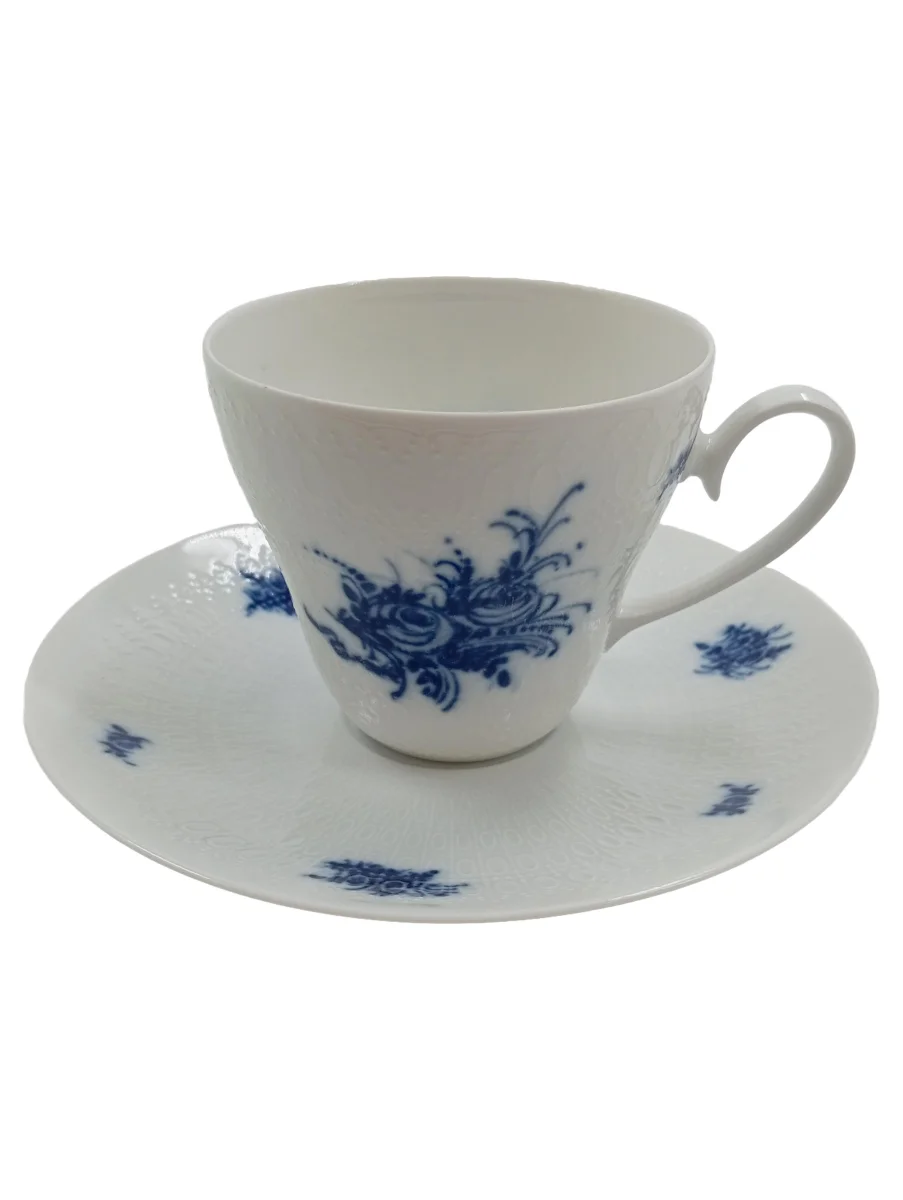 ROSENTHAL Tasse mit Untertasse Weiß Porzellan Blumen…