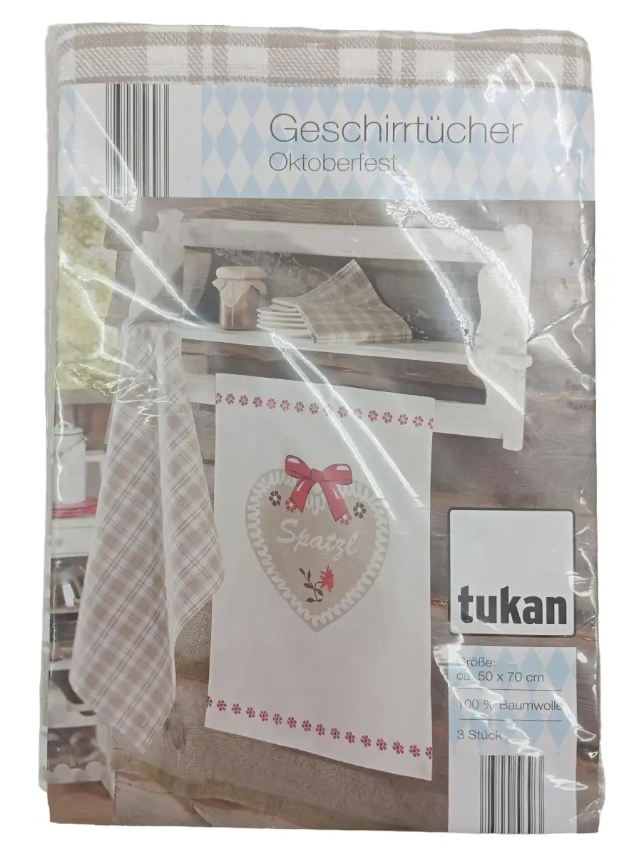 TUKAN Geschirrtuch Geschirrtücher Oktoberfest 3er 50x70cm…