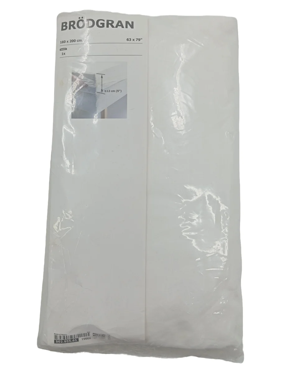 IKEA Bettlaken 160x200cm BRÖDGRAN Weiß Baumwolle Uni Basic…